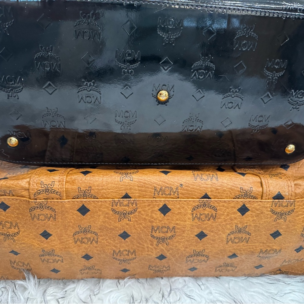 MCM Bundle Lot (2) Bags (Visetos & Patent limited edition) Totes EUC 🔥 - Picture 2 of 3